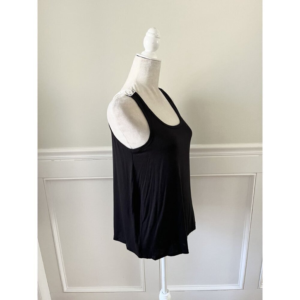 Rene Rafe NWT Black Crochet Lace Back Sleepwear Tank Top M - Picture 2 of 4